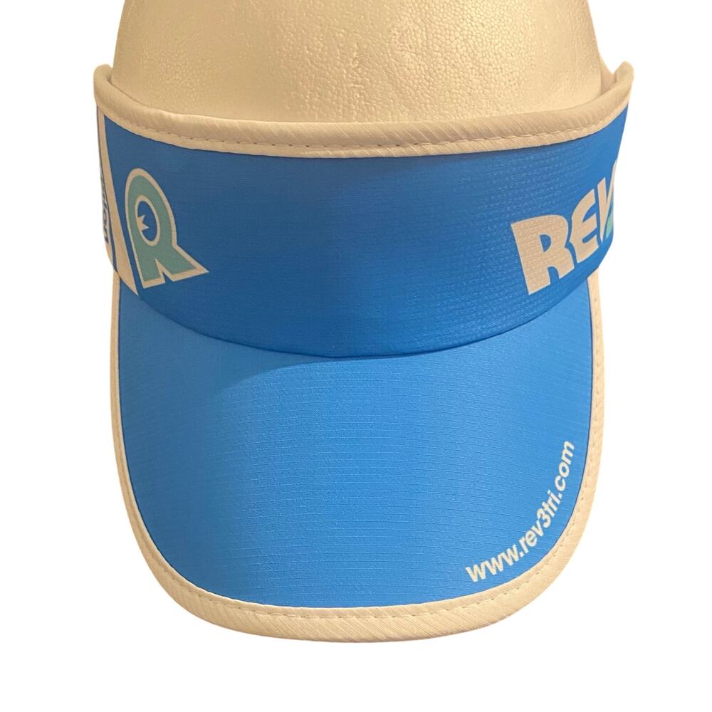 NWT Headsweats REV3 Triathlon Performance Visor Blue White Running Cycling